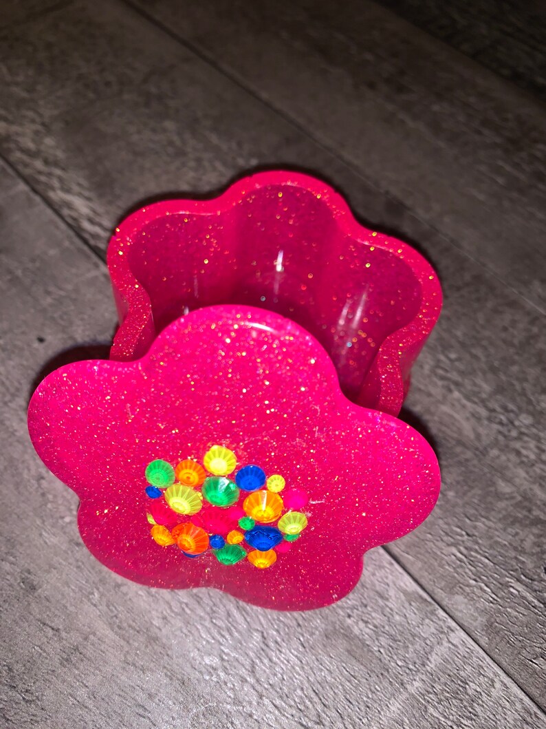 Resin Trinket Dish With Rhinestone Detail