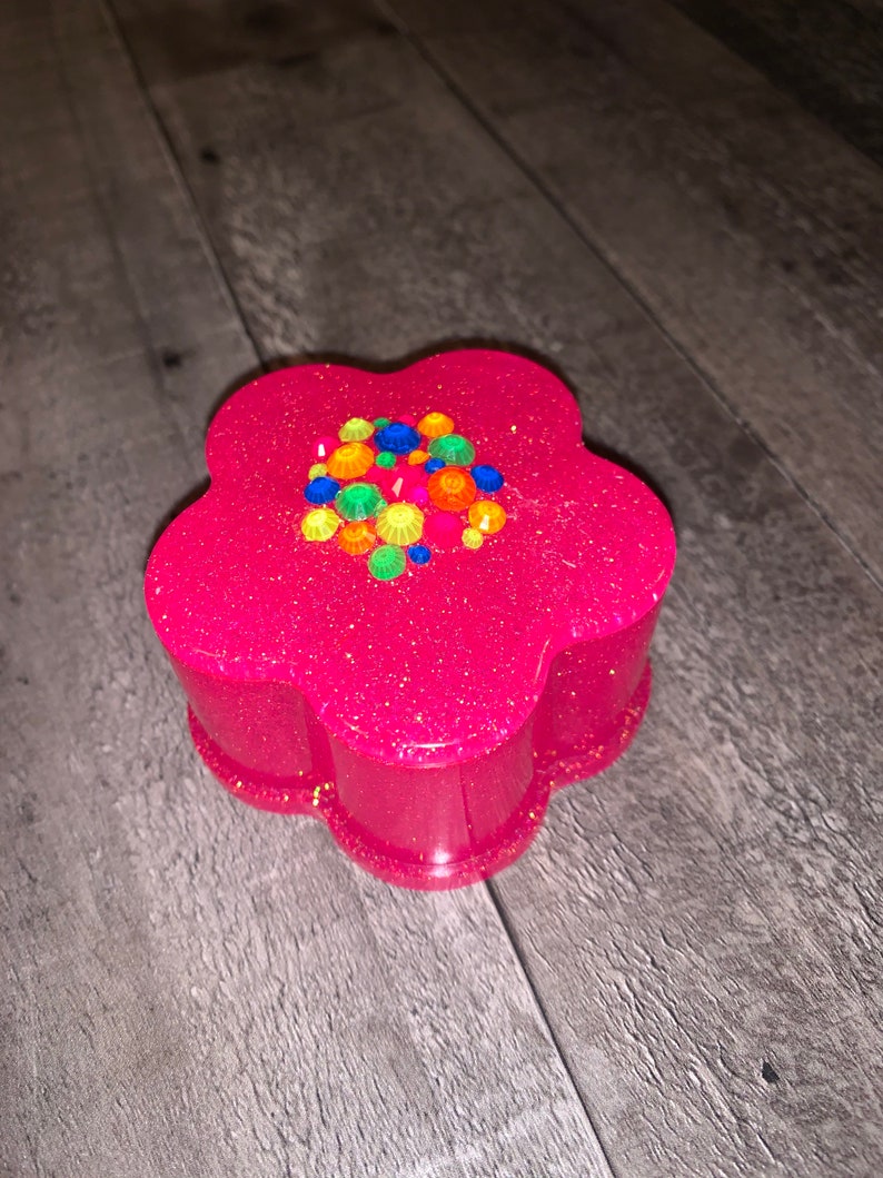 Resin Trinket Dish With Rhinestone Detail