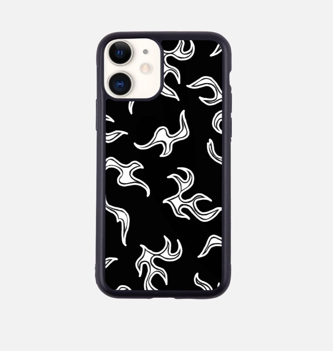 Black Flames Iphone Case Aesthetic Iphone 11 Case 11 Pro Etsy