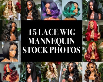 15 Lace Front Wig Mannequin Stock Photos, Black African American Model Stock Images, Black Women Lace Wig Stock Images, Wig Mannequin Head