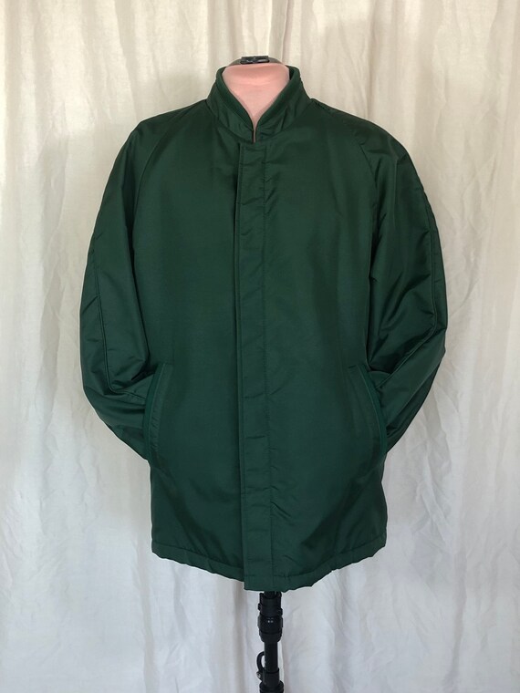 1970s Forest Green Vintage Sears Men's Coat Faux … - image 3