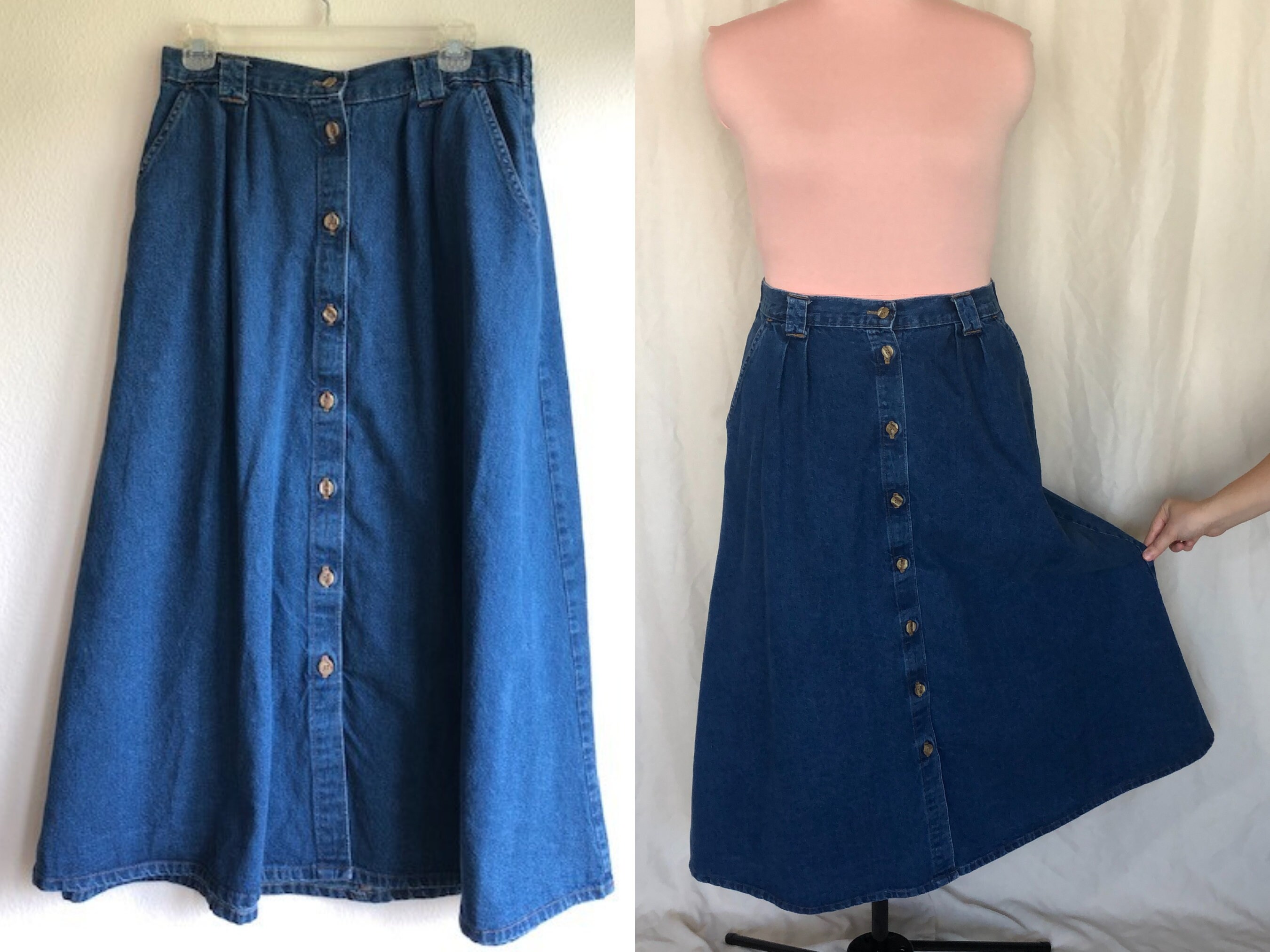 スカート Vintage Vivaldi blue denim pencil skirt スカート Vintage Vivaldi blue denim pencil skirt Vintage