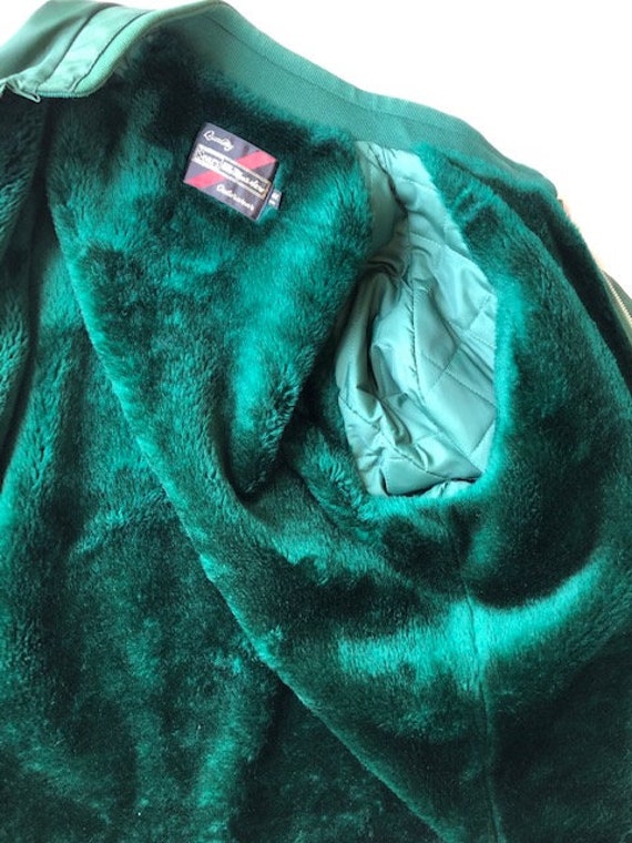 1970s Forest Green Vintage Sears Men's Coat Faux … - image 5