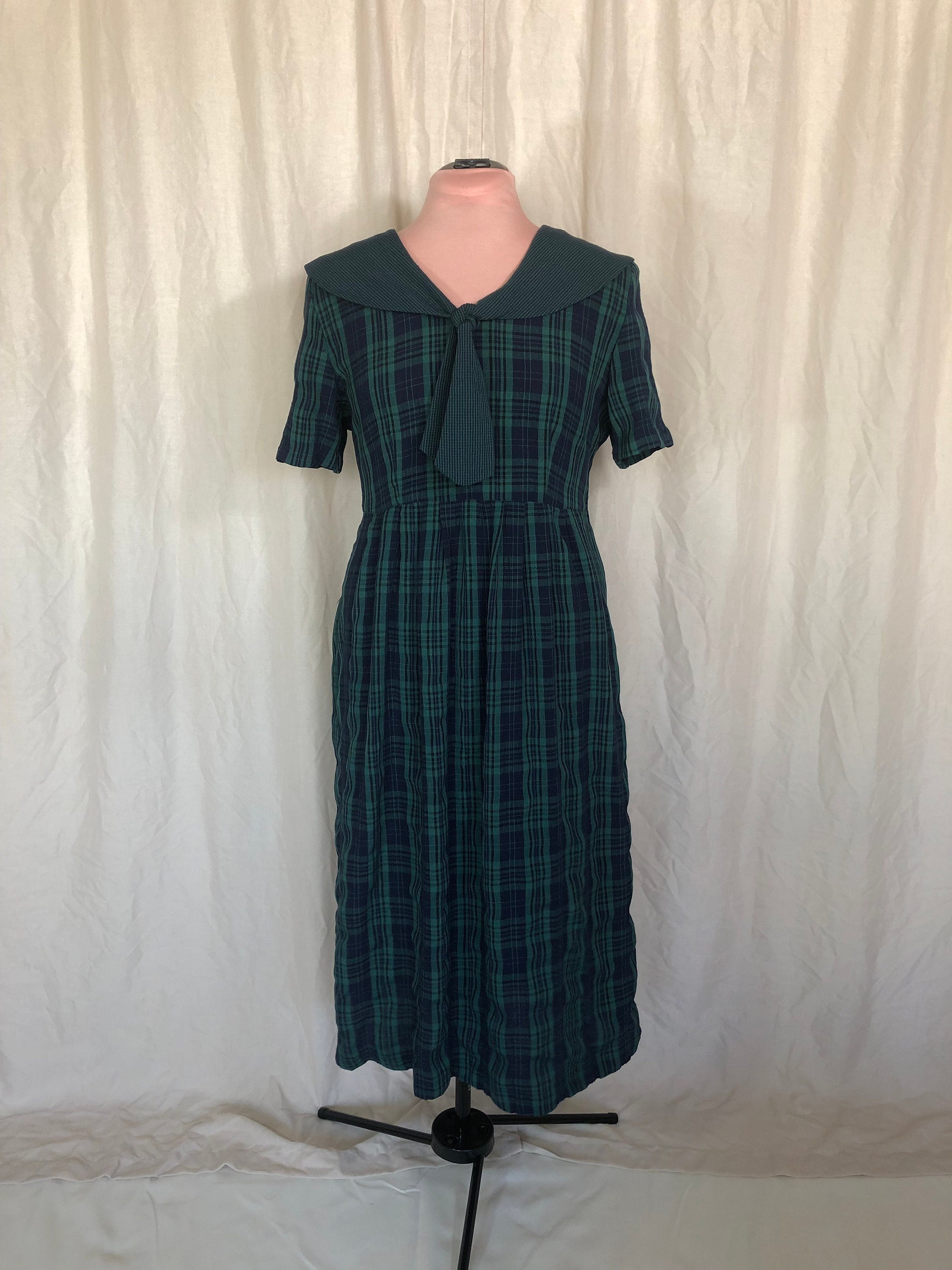 Robe Miss Dorby Taille 10 - Bleu Marine à Rayures Bleu Clair - Occasion Très Bon État