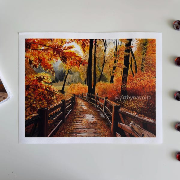 Trail decorated with Fall colors - Sketchbook Page22&23