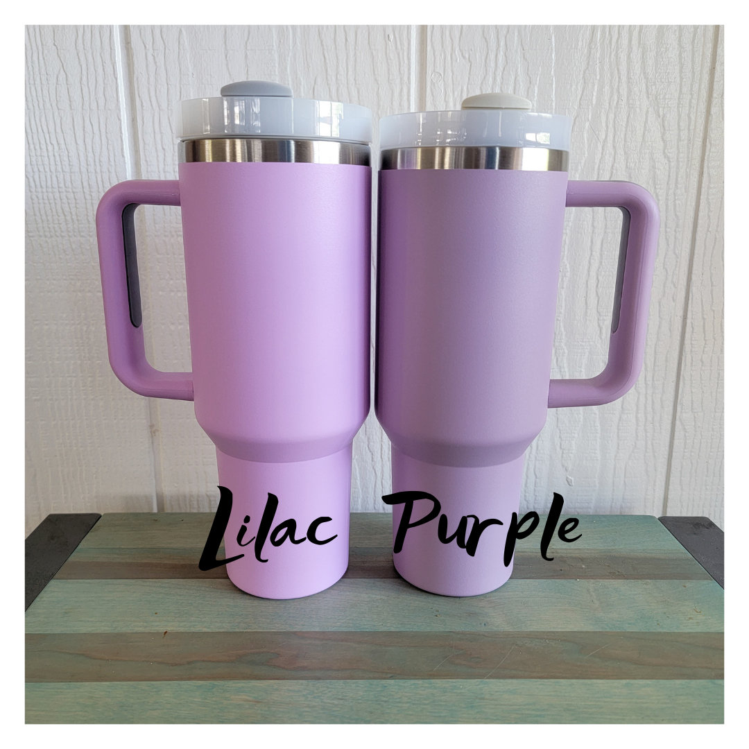 READY TO SHIP 40oz Tumbler With Handle and Straw Fits in Cupholders Leak  Proof Lid Double Wall Insulation V2 