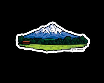 Mount Taranaki Sticker: New Zealand Vinyl Decal (3 in x 1.6 in)