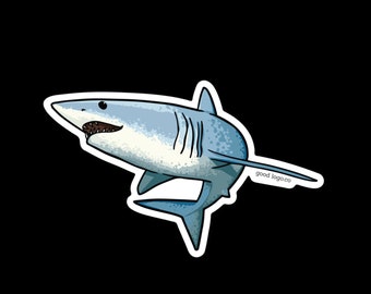 Mako Shark Sticker: Waterproof New Zealand Decal
