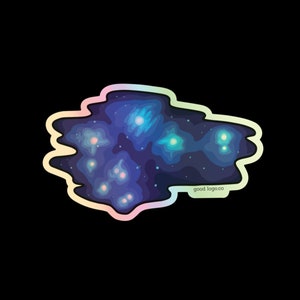 De holografische Matariki-sticker, Nieuw-Zeelandse sticker, NZ-sticker
