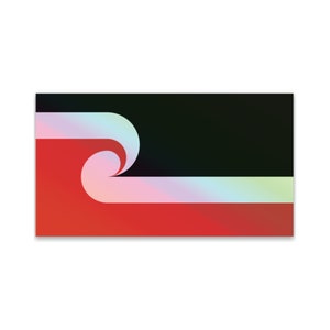 The Holographic Maori Flag Sticker, Neuseeland Sticker, NZ Sticker