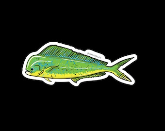 Mahi-Mahi Sticker: Waterproof Vinyl Decal for Fishing Enthusiasts