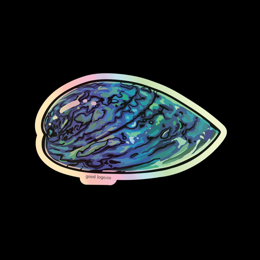 The Holographic Pāua Shell Sticker, New Zealand Sticker, NZ Sticker Etsy