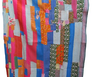 Vintage Indian Kantha Quilt, Superb Indian Traditional Kantha Quilts, Bohemian Bedding Bedspread Blankets Made In India