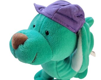 green dog plush