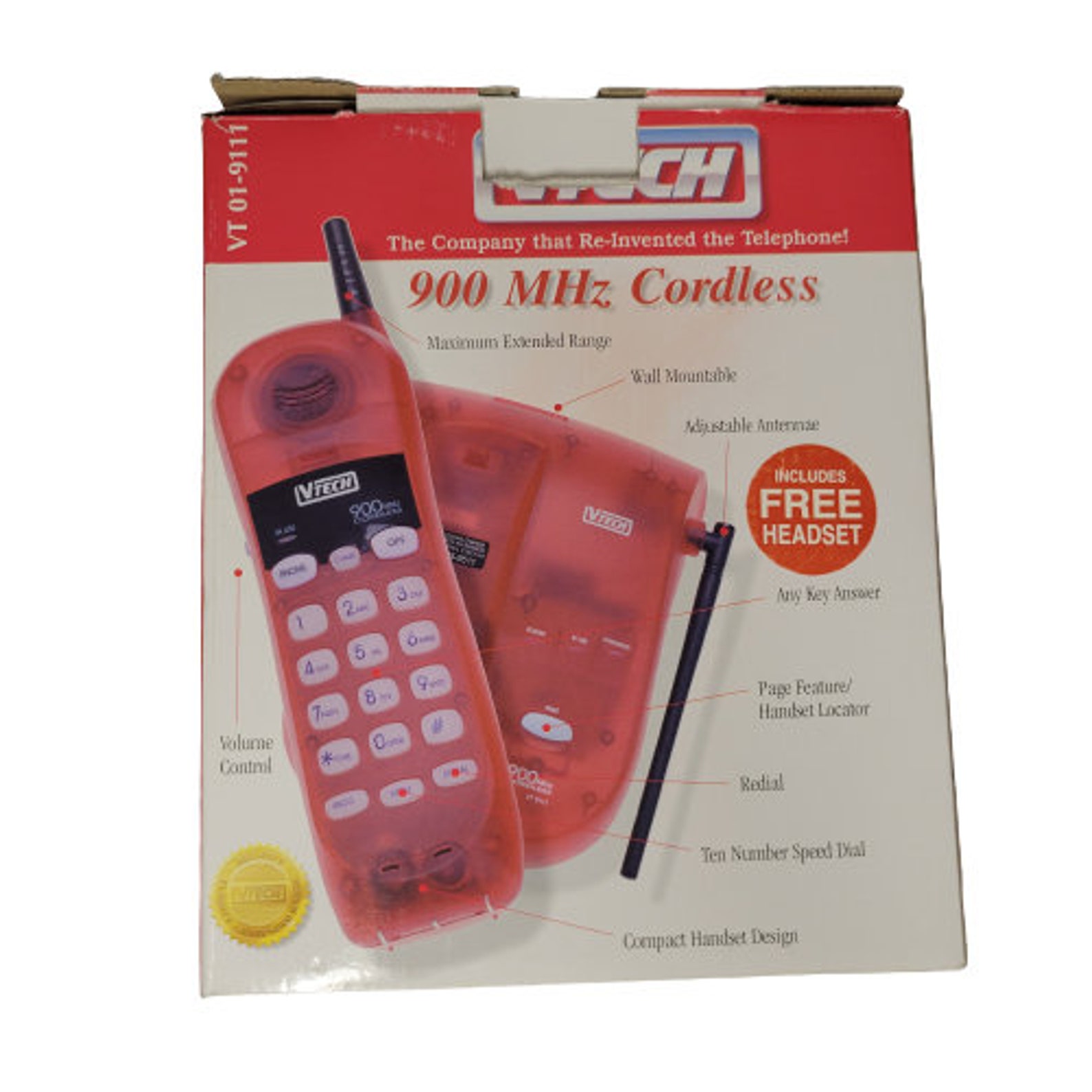 Vintage 90s 1999 VTech The Fone See Thru Cordless Phone with Etsy