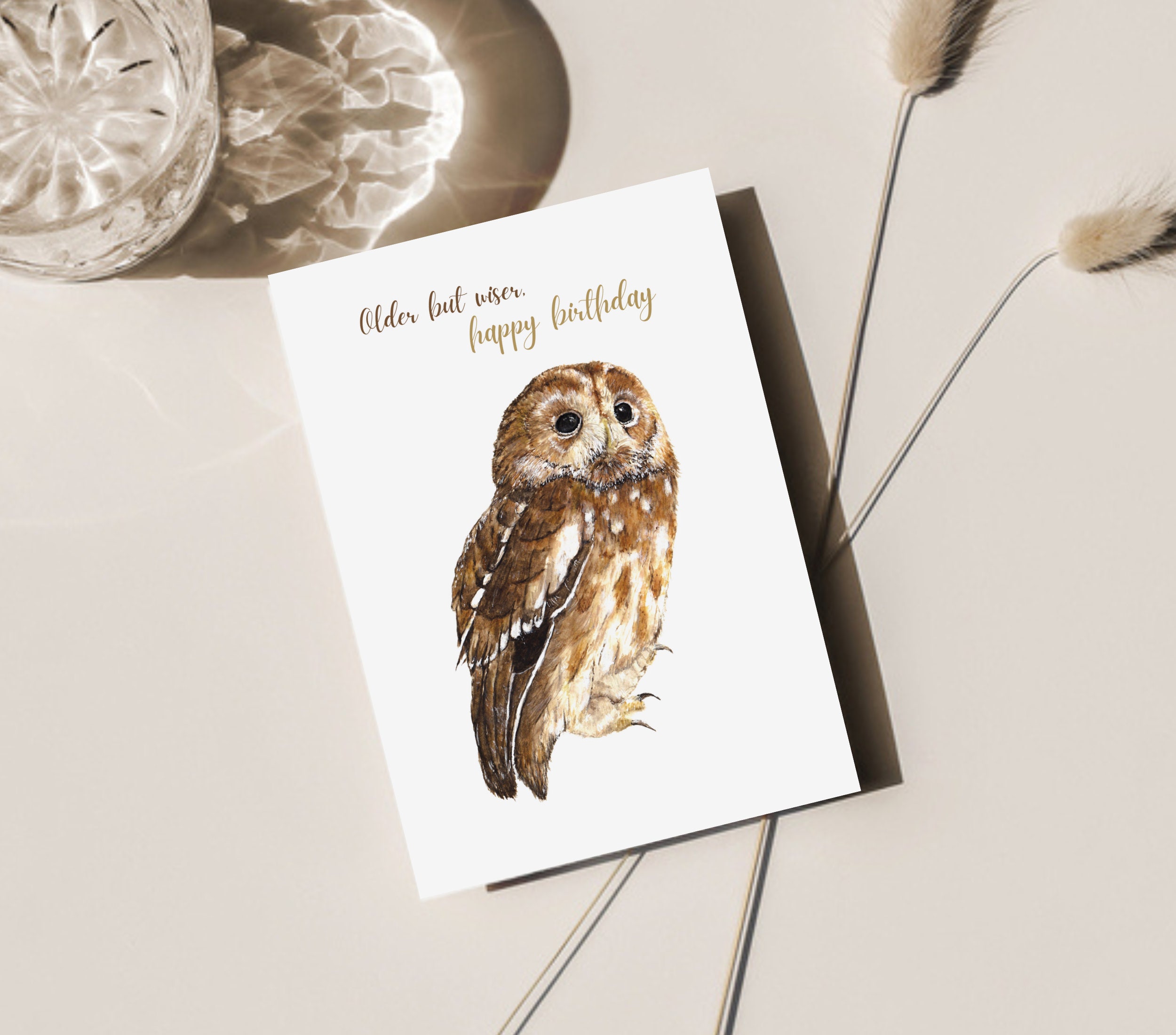 Carte D Anniversaire De Hibou Etsy France
