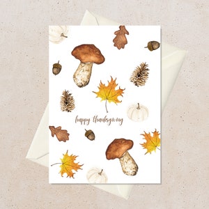 Tarjetas de Acción de Gracias hechas a mano, Feliz tarjeta de Acción de Gracias, tarjeta de otoño, tarjeta de felicitación con sobres, regalo de cumpleaños de otoño para mujeres, tarjeta de calabaza