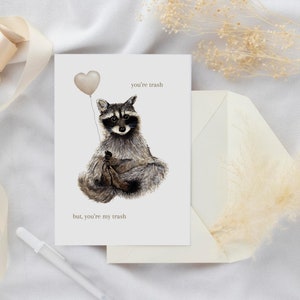 Grappige Valentijnsdagkaart, aquarel valentijnskaart, Valentijnsdagcadeau voor vriend, verjaardagscadeau voor hem grappig, grappige liefdeskaarten