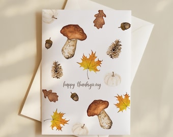 Carte de Thanksgiving pour un ami, carte de voeux d'automne, petit cadeau de Thanksgiving, cadeau d'automne pour un amoureux, cadeau de Thanksgiving pour la famille, carte de feuilles d'automne