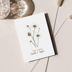 Biglietto di nozze personalizzato, Regali di nozze Fiori, Biglietto di nozze personalizzato per la coppia, Biglietto di auguri, Biglietto di nozze per gli sposi