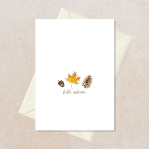 Cartes de vœux d’automne faites à la main, carte de vœux d’automne, ensemble de cartes d’automne mignon, cadeau d’anniversaire d’automne pour femmes, impression de carte d’aquarelle, feuilles d’automne