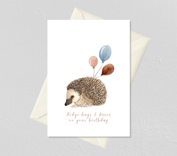 Handmade Wildlife Greetings Card - Hedgehog Handmade Wildlife Greetings Card - Hedgehog