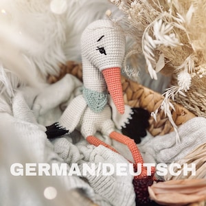 PDF DEUTSCHE Häkelanleitung für den Storch &quot;Mali&quot;, Design von Nadelkunst.Handmade by Anne