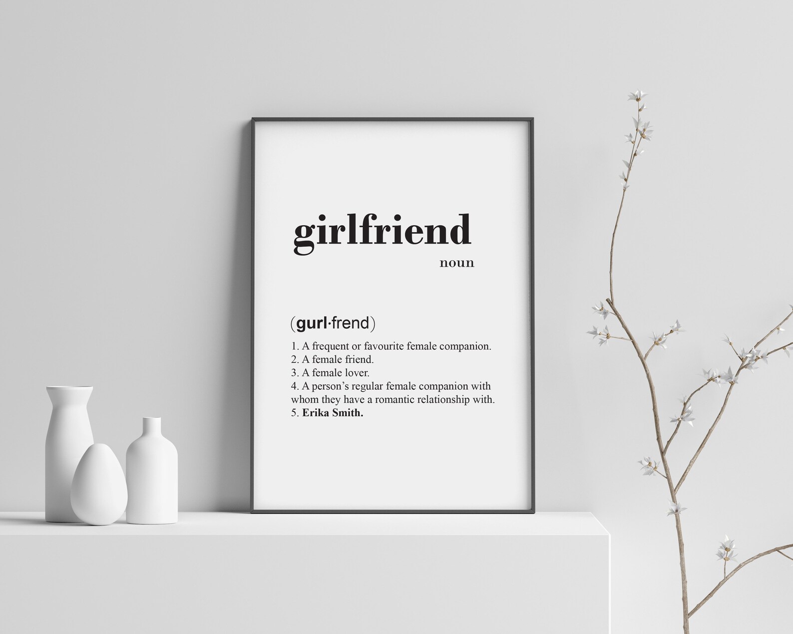Personalised boyfriend girlfriend dictionary definition print Etsy