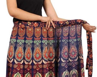 Indian Cotton Printed Handmade Wrap Skirt