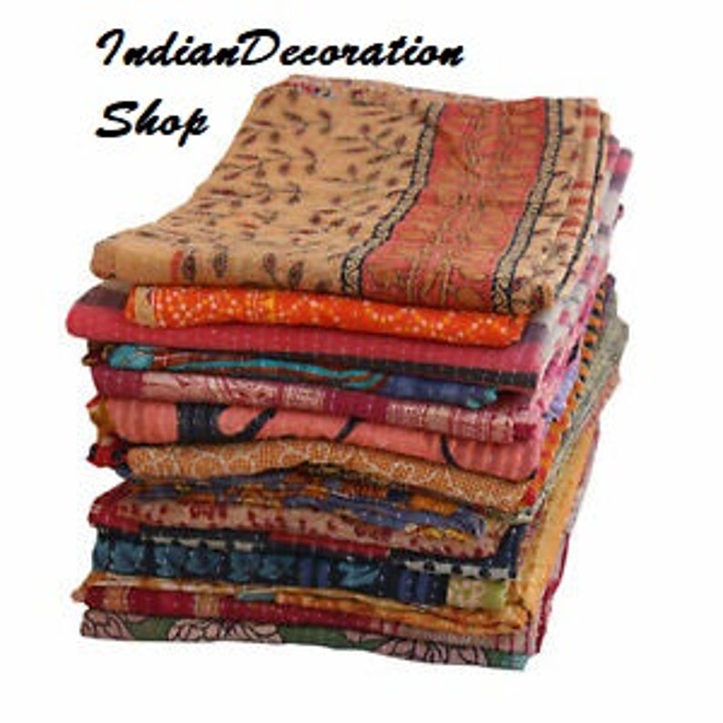 Cotton Vintage Kantha Quilt Kantha Throw Vintage Kantha Etsy