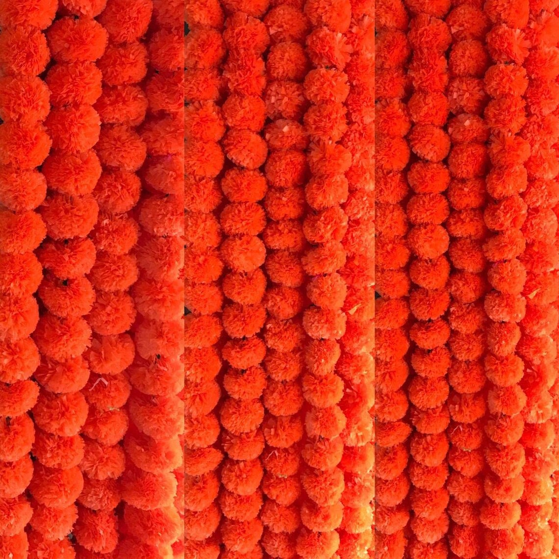 Lot of Artificial Orange Marigold Flower Garlands Vine Wedding Etsy