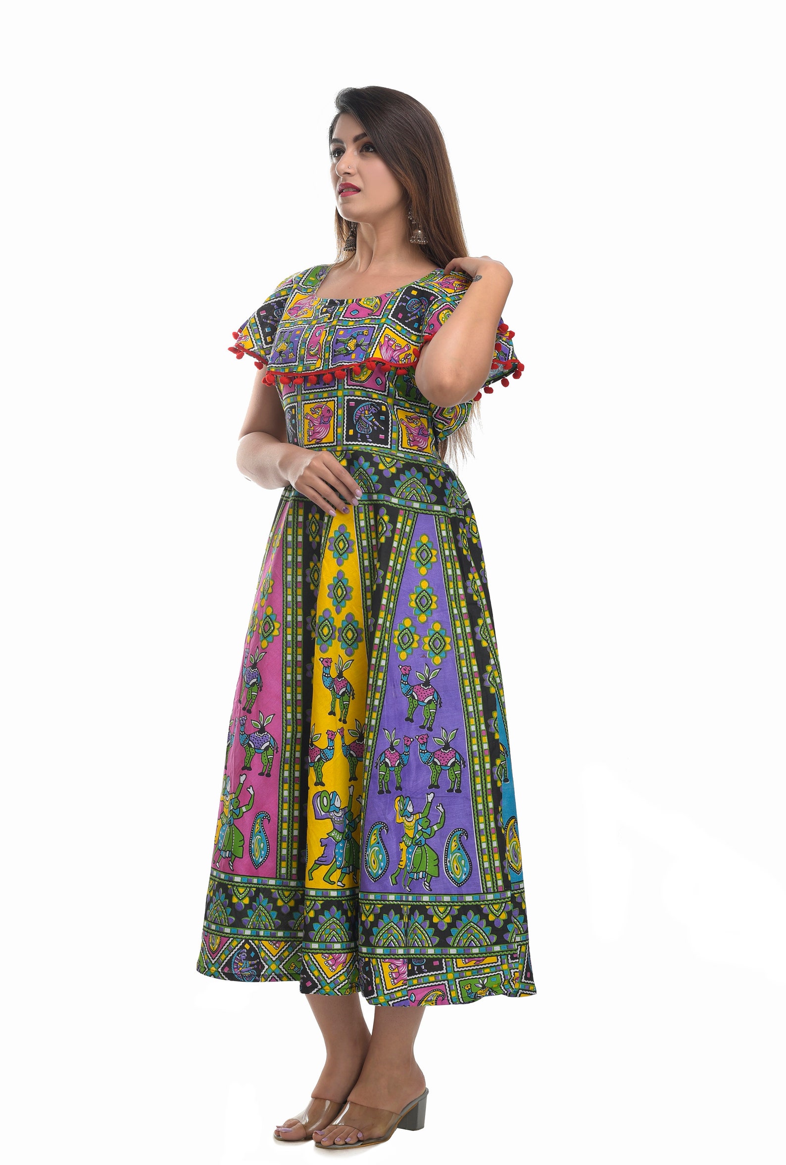 Jaipuri Print Indian Women Dress Maxi Long Bohemian Handmade - Etsy