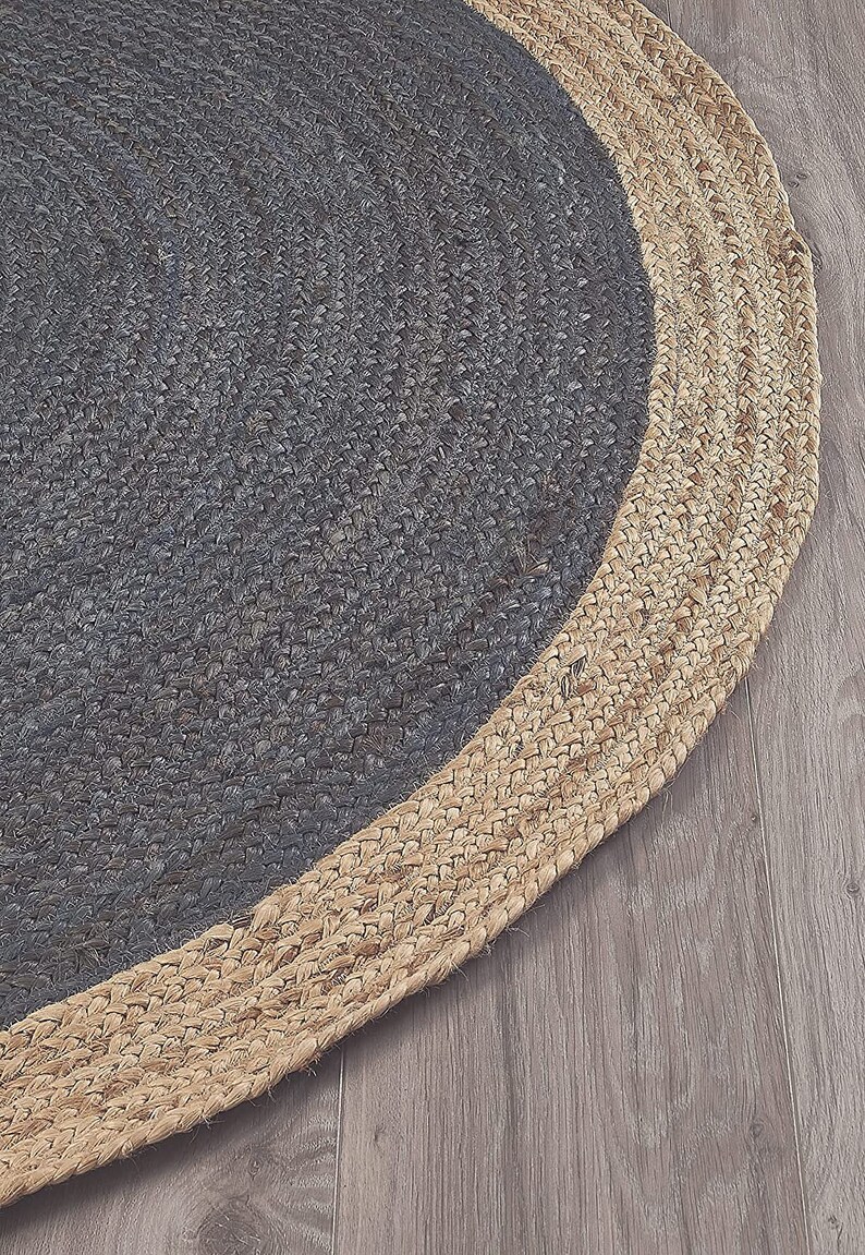 2x2 3x3 4x4 5x5 6x6 Round Hand Braided Jute Rug Area Rug Etsy