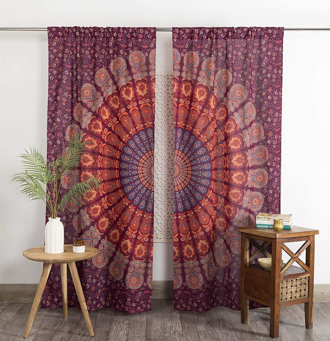 Mandala Tapestry Curtain Home Décor Living Room Darkening Etsy