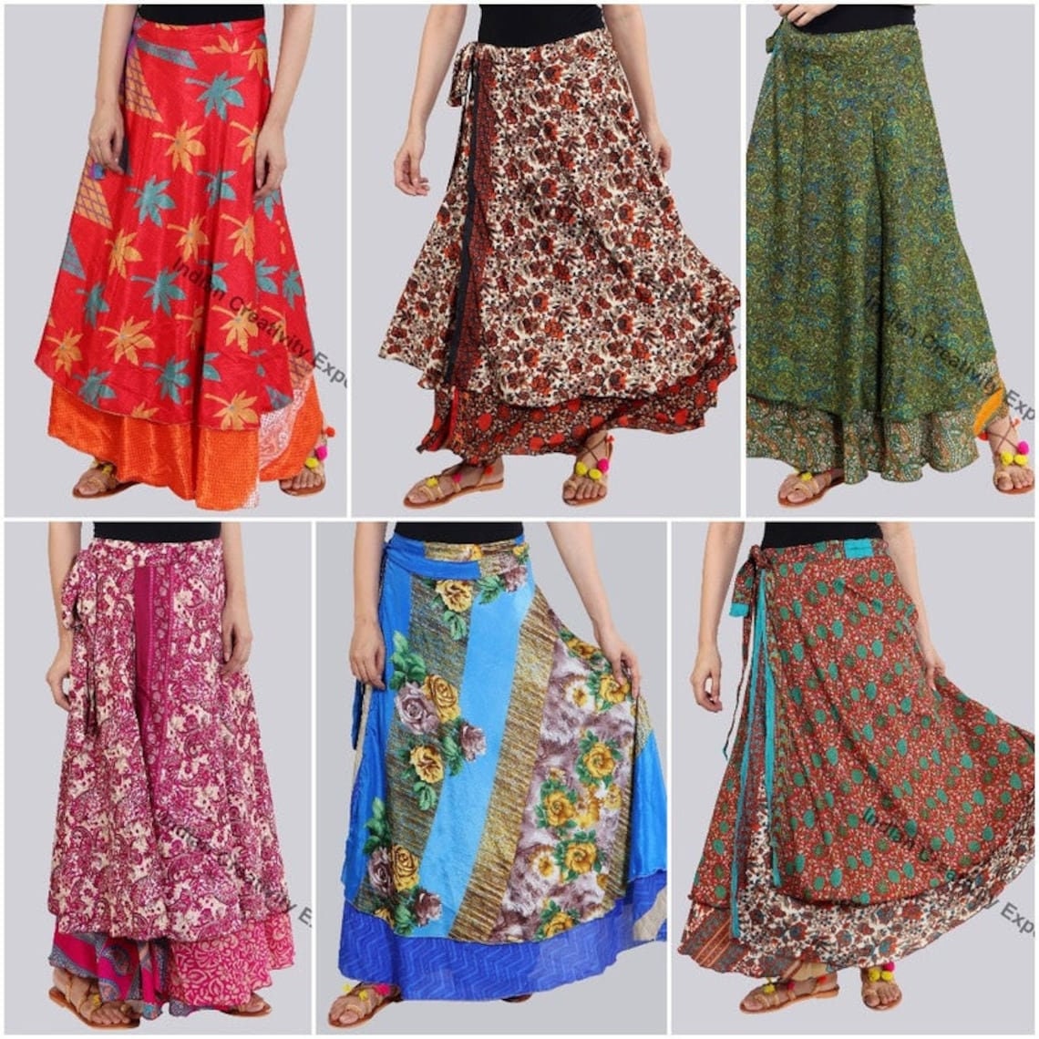 Wholesale of Vintage Indian Silk Maxi Skirtbohemian - Etsy