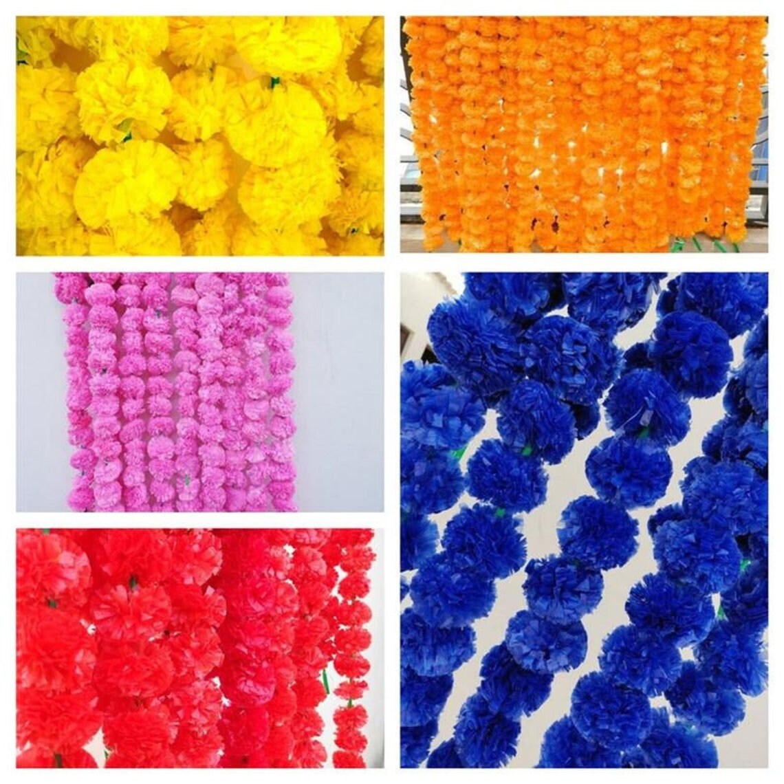 30 PC Lot Artificial Marigold Flower Garlands Vine Wedding Etsy