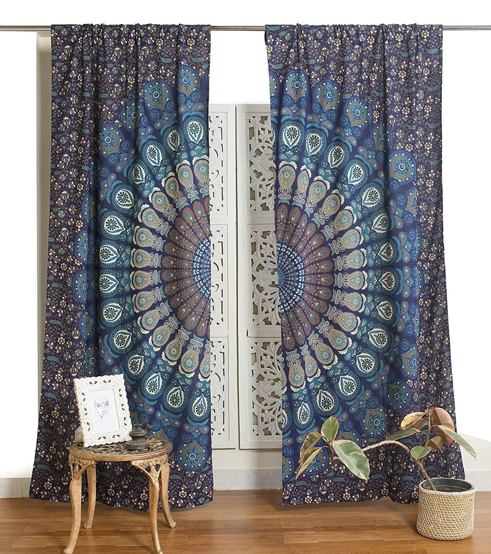 Mandala Tapestry Curtain Home Décor Living Room Darkening Etsy UK