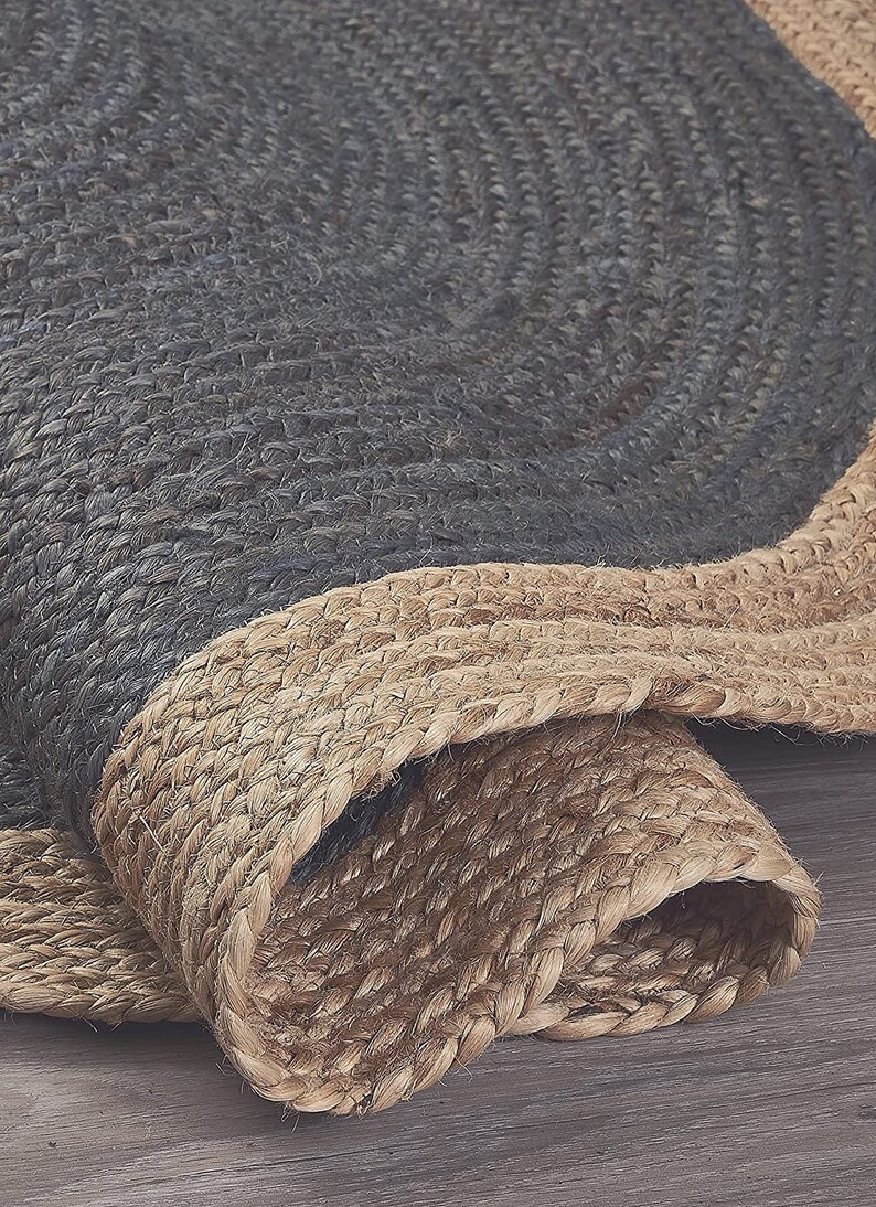 2x2 3x3 4x4 5x5 6x6 Round Hand Braided Jute Rug Area Rug Etsy