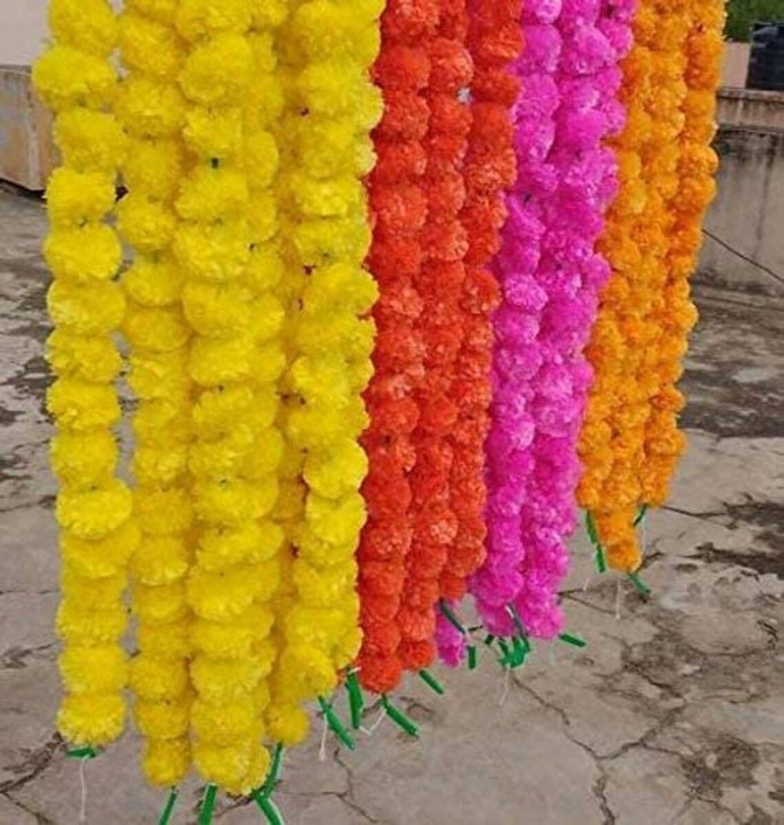 Lot of Artificial Marigold Flower Garlands Vine Wedding Indian Etsy