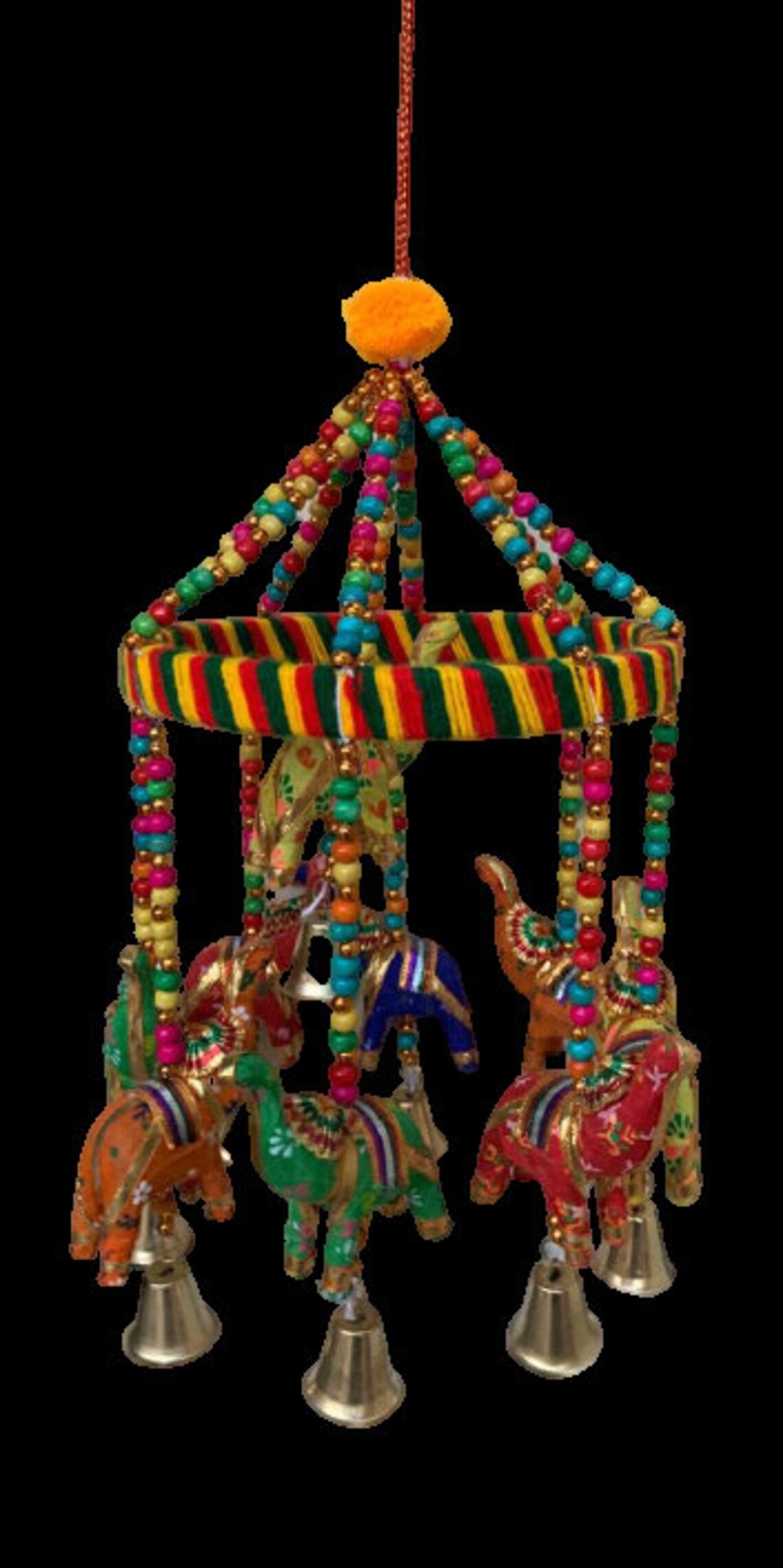 Handmade Indian Elephant Wind Chimes for Hanging Decor Home Etsy