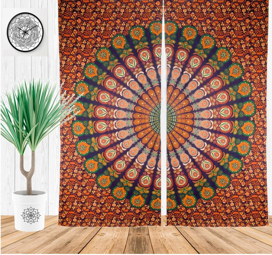 Mandala Tapestry Cortina decoración del hogar Sala de estar | Etsy