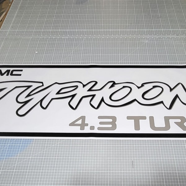 GMC, Typhoon, White Grey Black, Custom, Banner, with, Grommets, pas, turbo, v6, truck, suv, 92, 93 #6