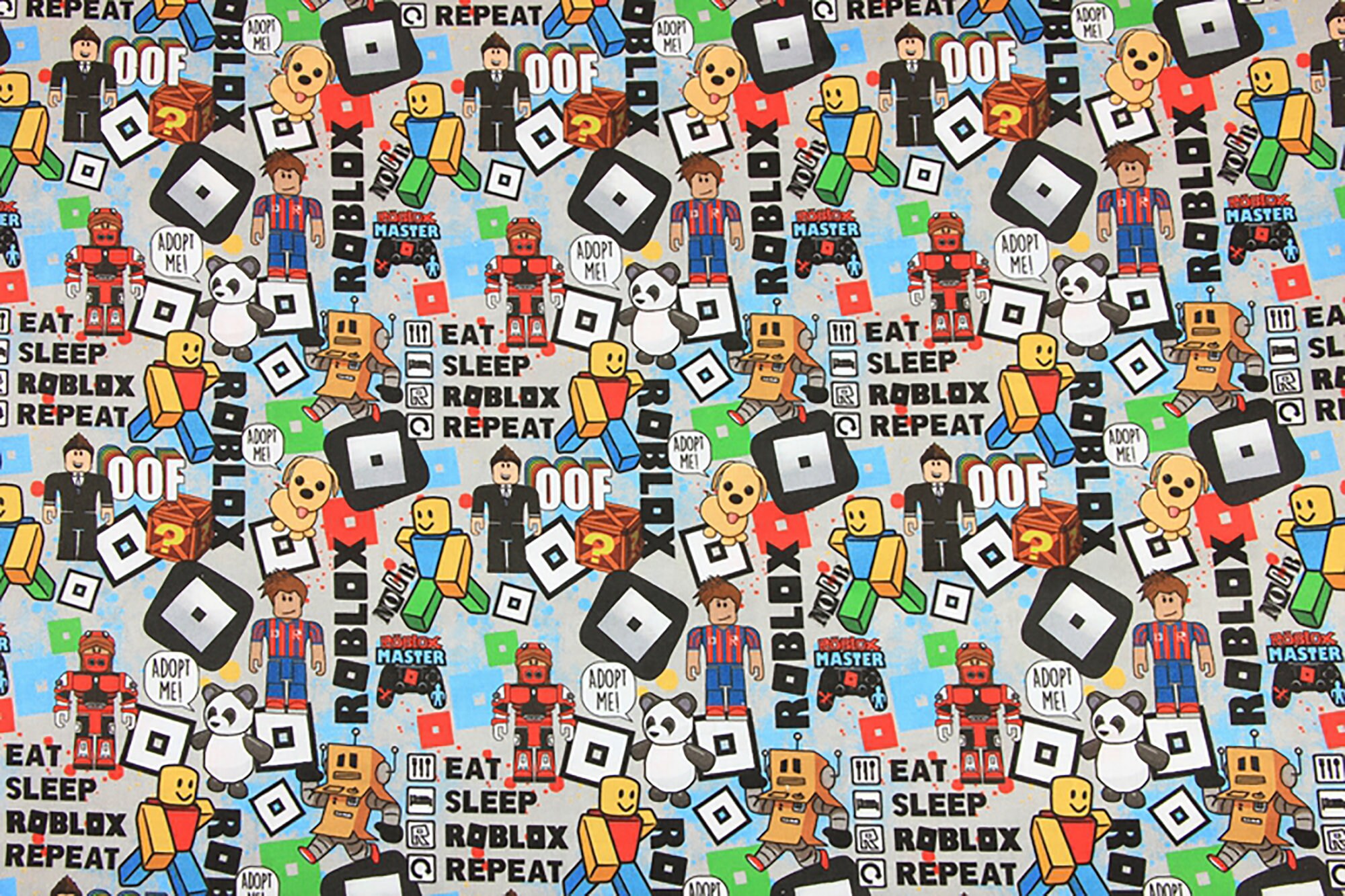 Roblox Fabric Minifigure Toy Fabric 100 Cotton Fabric Soft Etsy