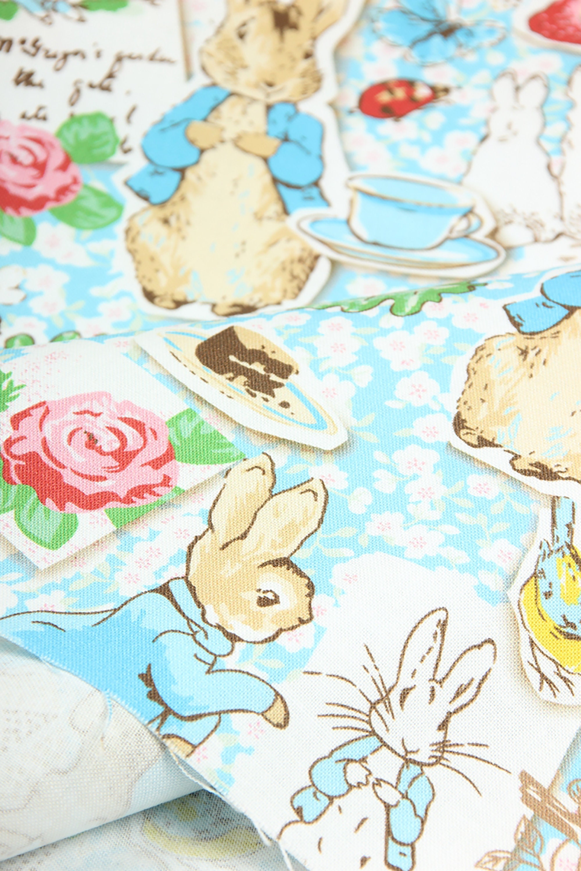 Blue / Peter Rabbit Fabric 100 Cotton Fabric Soft Cotton Etsy
