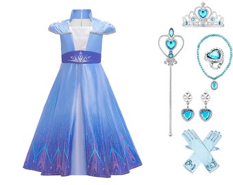 Elsa Frozen Dress Elsa Dress Up Disney Inspired Elsa Frozen | Etsy