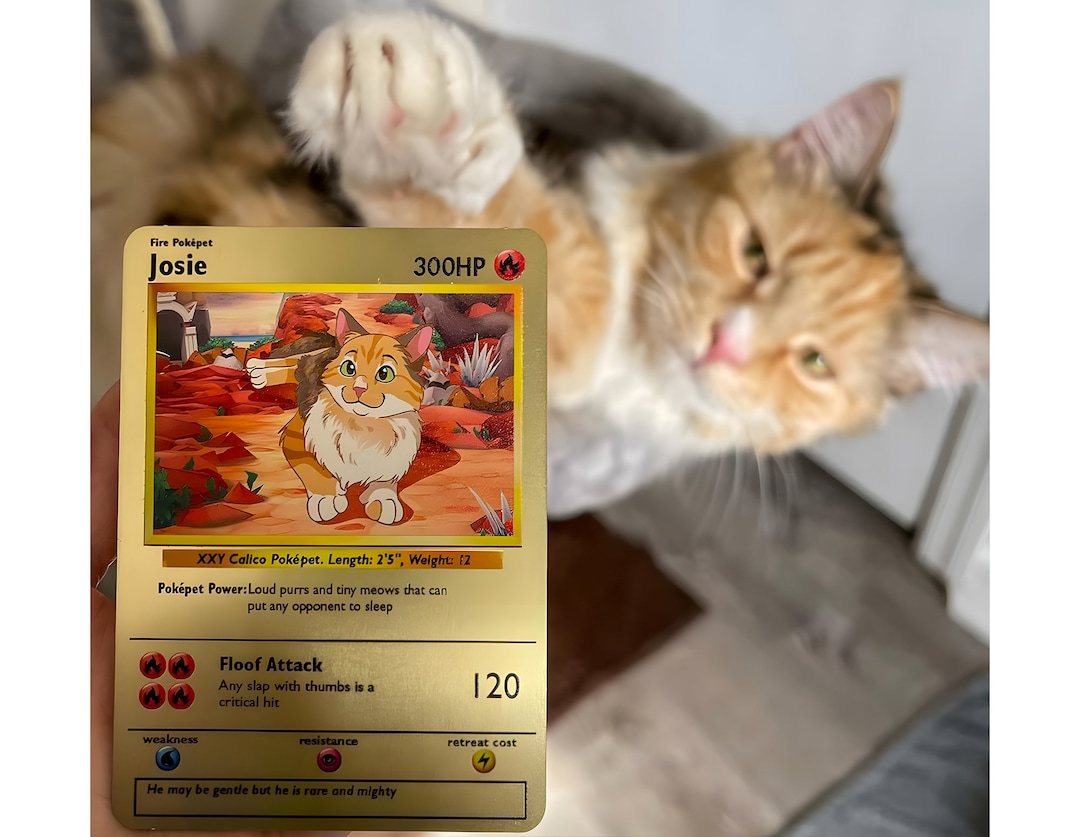 Custom Pokemon Card, Custom Metal Pokemon Card, Pokemon Cards, Custom