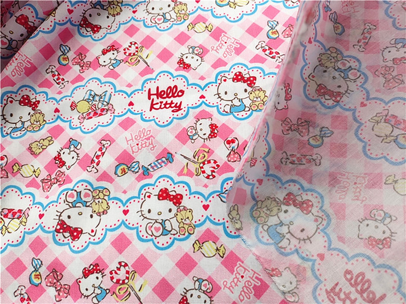 Tsum Tsum Hello Kitty Sanrio Characters Polyester Fabric | Etsy