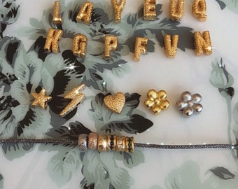 Gold Filled letter Charms 14k Gold Name pendants for Charm Bracelets and Necklaces