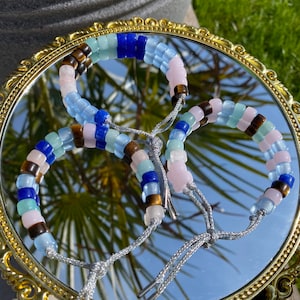 Taurus bracelet star sign gift celestial zodiac beaded Semi precious stone beads birthstone Rose Quartz Forte Bead Gemstones jewellery