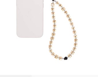 Gold Champagne Crystal Phone strap luxury bridal iPhone Charm iPhone Wrist Strap Austrian Glass Bead Phone Strap Bracelet 2023